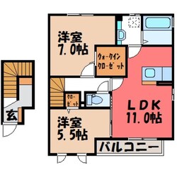 結城駅 徒歩14分 2階の物件間取画像